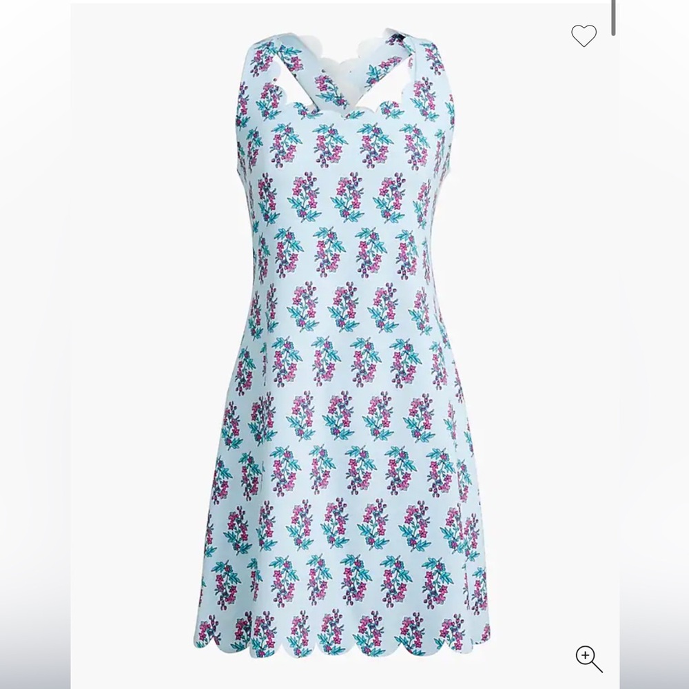 J. Crew Factory White and Purple Floral Dress